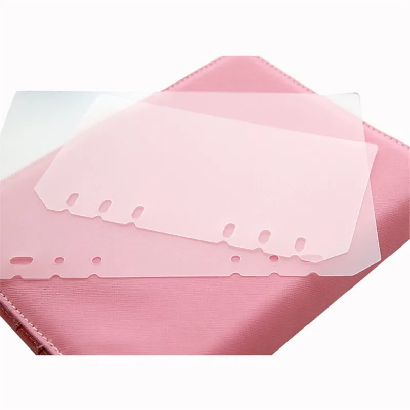 2 pc/set Transparente Folhas Soltas Binder Diário Notebook Inner Page Core Cover NoteBook Journal Planner Acessórios A5 A6 Tamanho