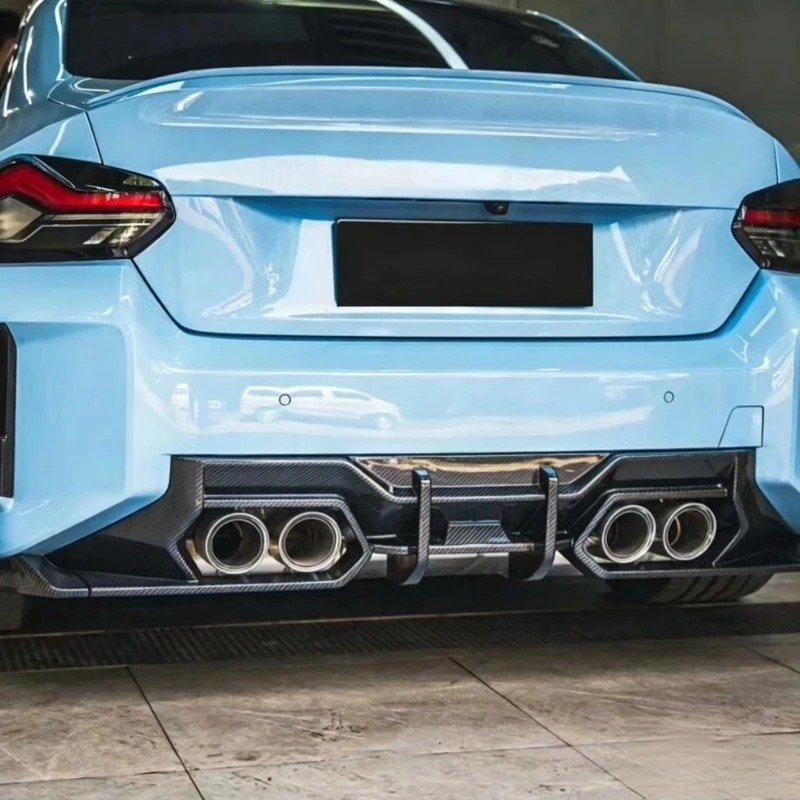 New High Quality Carbon Fiber Rear Diffuser with Exhaust for M2 G87 2023+ Bumper Lip Splitter Spoiler Car Bodykit 5
