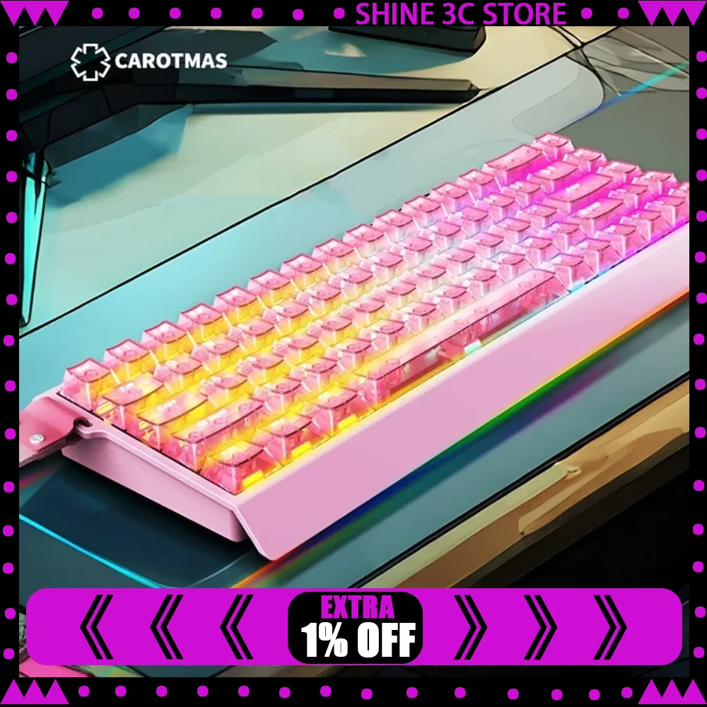 

Новая механическая клавиатура с магнитным переключателем IROK Mercury68 Max Carotmas Mercury 68 8000 Гц RT0,001 мм, игровая клавиатура, подарок