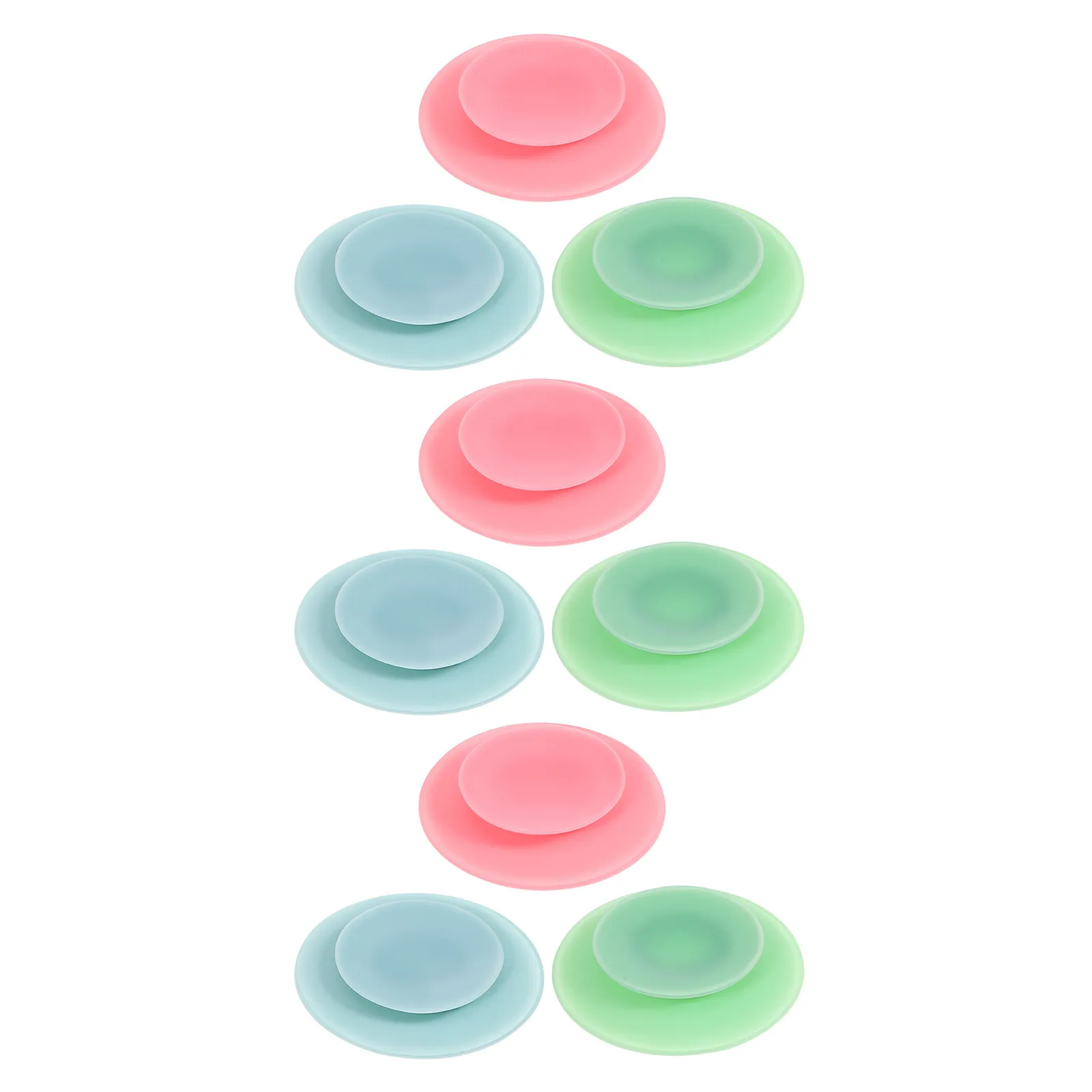 9Pcs Silicone Suction Dish Pads Double Sided Non Slip Bowl Fixer Anti Tip Food Bowl Suction Base Safe Stable Holder for Kids