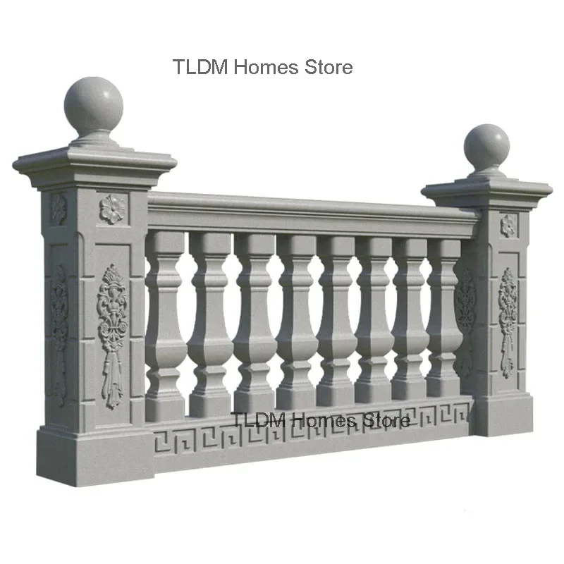 New Thickened Roman Column Railing Mold Garden Buildings Cast-in-place Guardrail Cement Column Reusable Railing Mold for Balcony