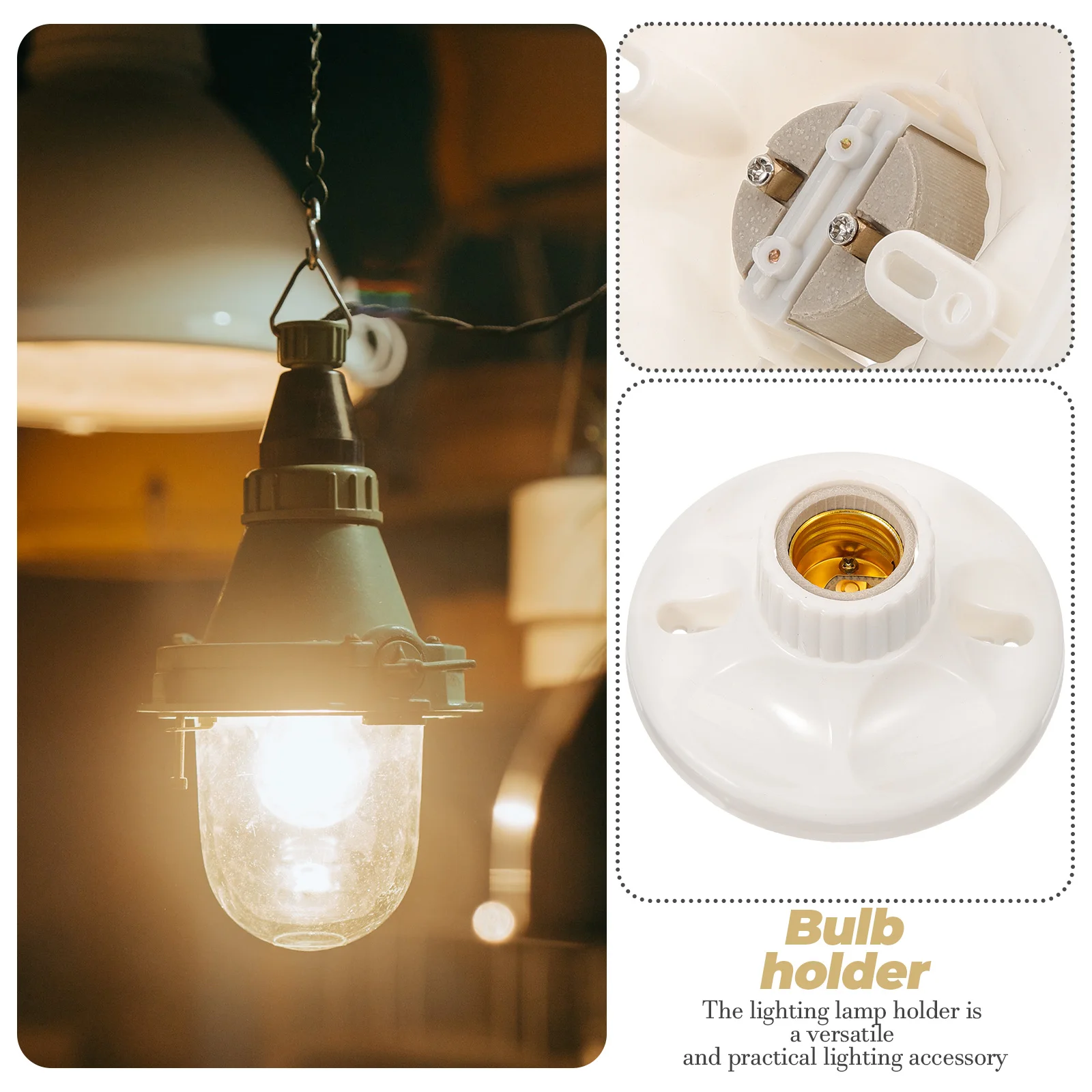 

6pcs E27 Holder Lighting Lamp Base Socket Holder For Pendant Fixture E27 Light Bulb Sockets Metal Light Bulb Socket