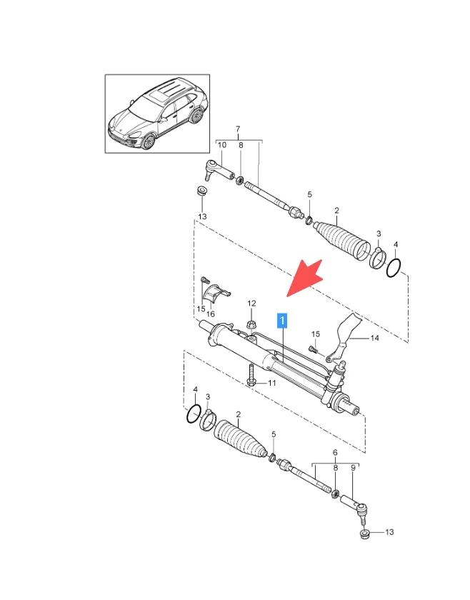 Power Steering Rack For Porsche Cayenne 2010 2011 2012 2013 95834701131