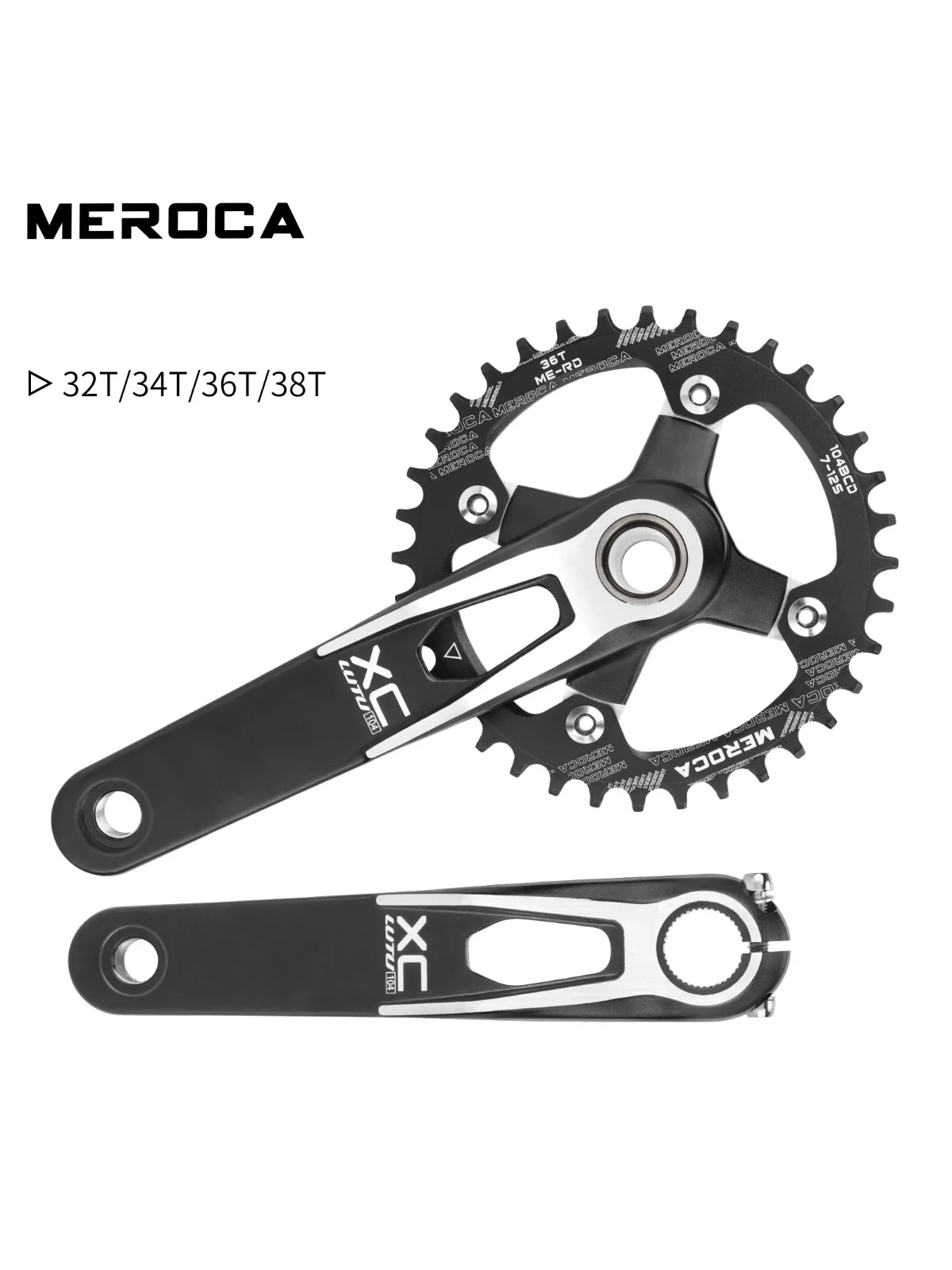 AliExpress LUTU XC Mountain Bike Hollow Crank, One-piece Aluminum Alloy, Hollow Positive and Negative Teeth, Single Disc Bike Parts
