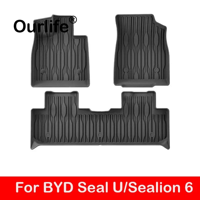 

LHD RHD Car Floor Mats For BYD Sealion 6 BYD Seal U 2026 2025 Trunk Mat Backrest Cushion Non-slip Foot Pad Cargo Liner