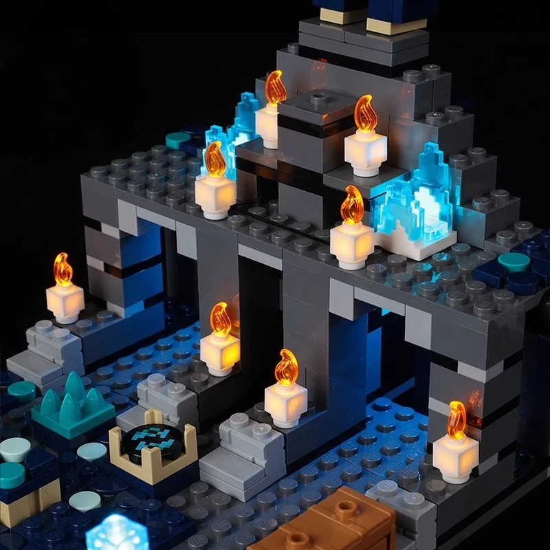 مجموعة إضاءة LED بدون نموذج مناسبة لـ LEGO Minecraft The Deep Dark Battle 21246 (باستثناء مكعبات البناء)
