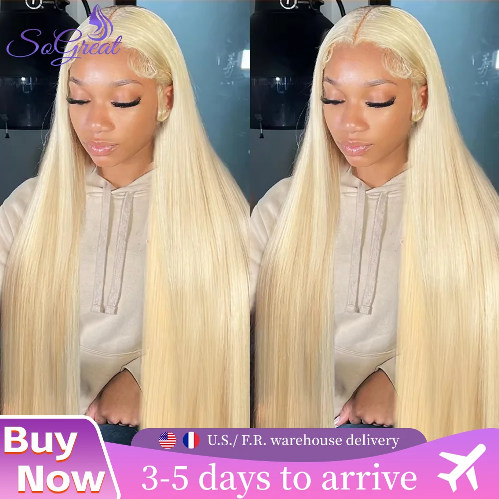 

SoGreat 38-дюймовый прямой Hd кружевной фронтальный парик 13x6 медовый блондин парик человеческих волос цветные предварительно выщипанные 13x4 кружевная передняя часть для женщин