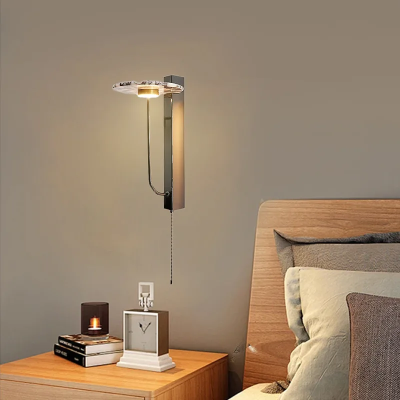 

Японский стиль ваби-**** ветровой мрамор ретро отель спальня прикроватная гостиная лестница стена коридор настенный светильник премиум-смысл