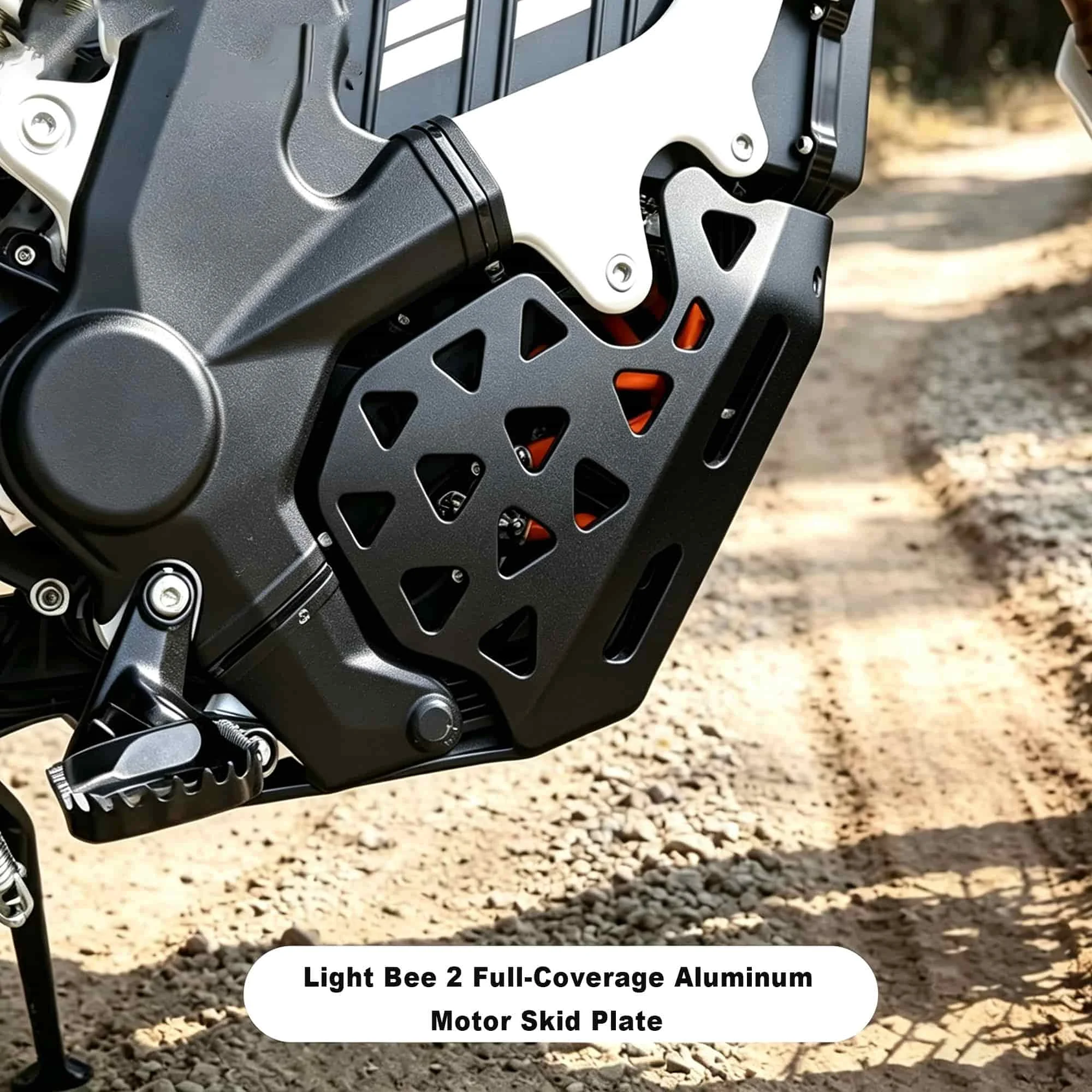 AMALFI RACING Aluminum Motor Skid Plate for Light Bee 2 Full Coverage Engine Guard Heat Treated Alloy Off Road Bash Plat