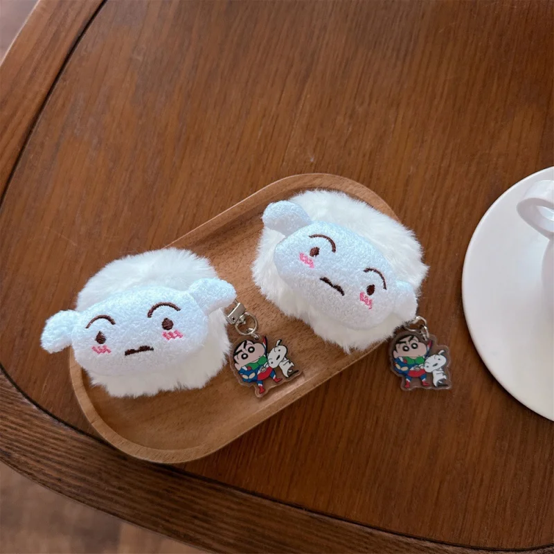 

Personalized Cartoon White Earphone Case Compatible with Appleairpods3/4Solid Color PlushPRO2/PRO3Anime