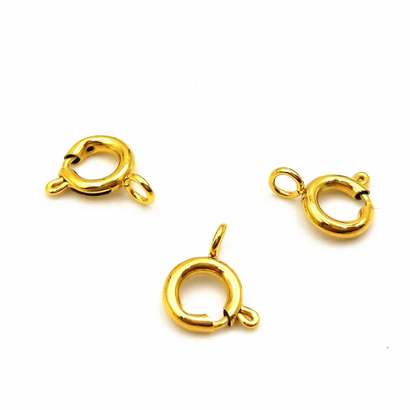 Electroplating Gold 316L Stainless Steel Slingshot Buckle Spring Buckle Titanium Steel Blister Buckle DIY Jewelry Accessories