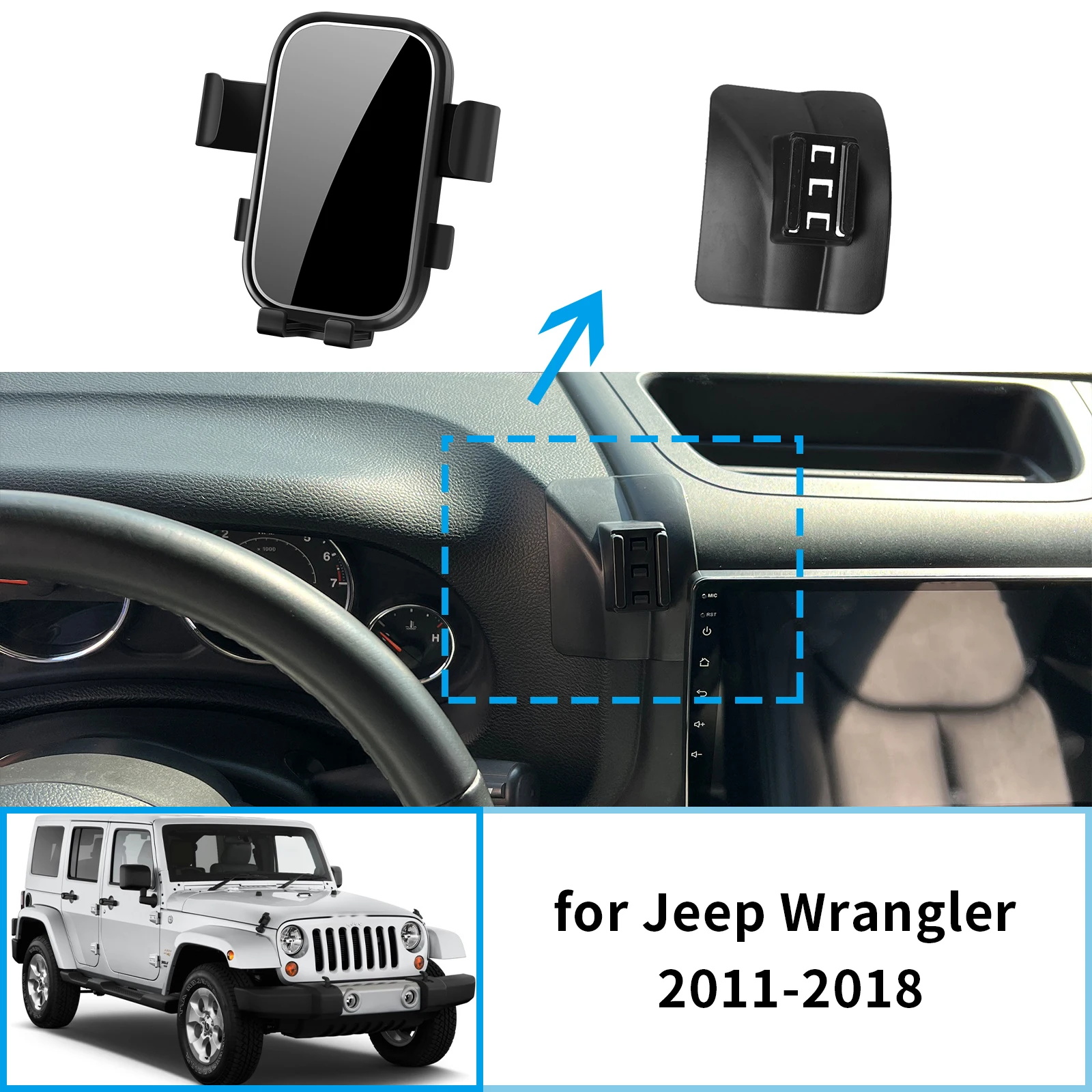 

Car Mobile Phone Holder for Jeep Wrangler 2011~2018 Navigation Stand Auto GPS Bracket Accessories