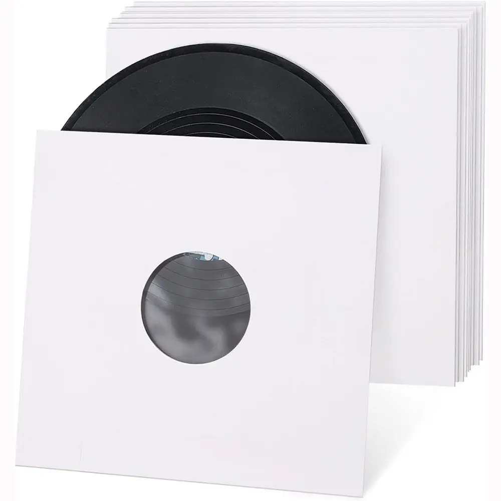 New White Vinyl Records Sleeve 7/10/12inch Resealable Record Protection LP Record Cover Record