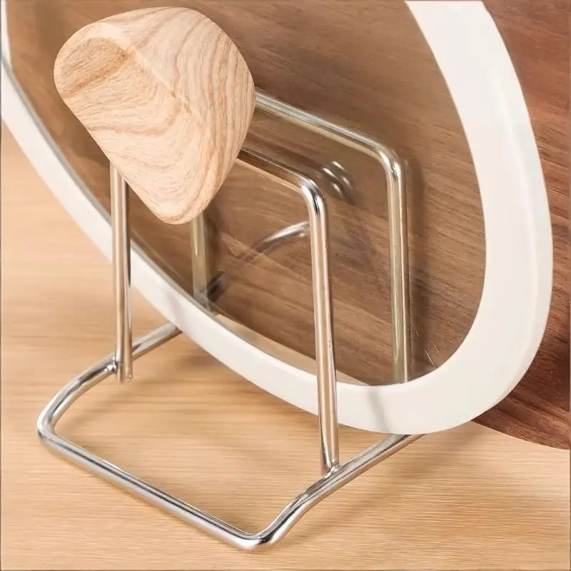 Stainless Steel Household Pot Lid Rack, Cutting Board Rack, Kitchen Cutting Board Storage Rack, Countertop Vegetable Board Rack