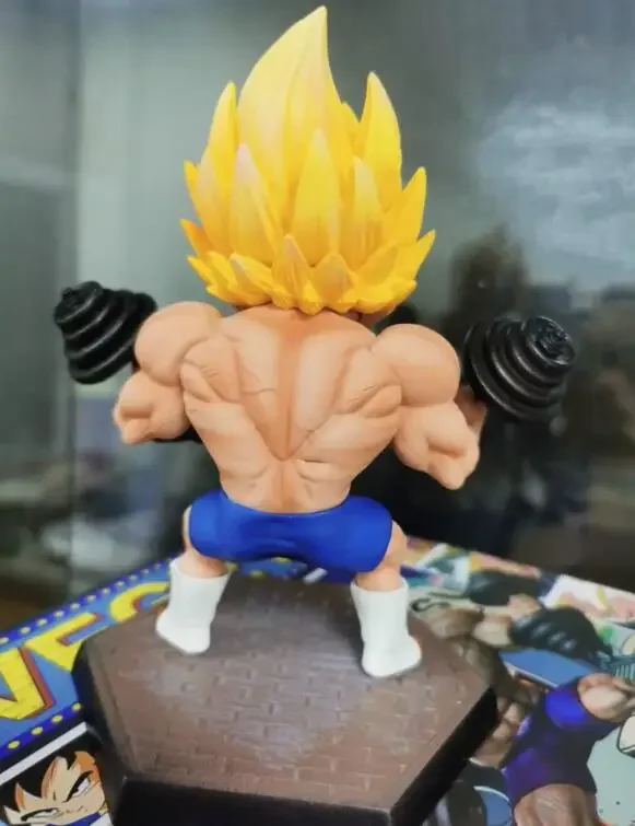 17cm Dragon Ball Vegeta Figura Musculação Muscular PVC Action Figure Modelo Brinquedo Presente de Aniversário das Crianças