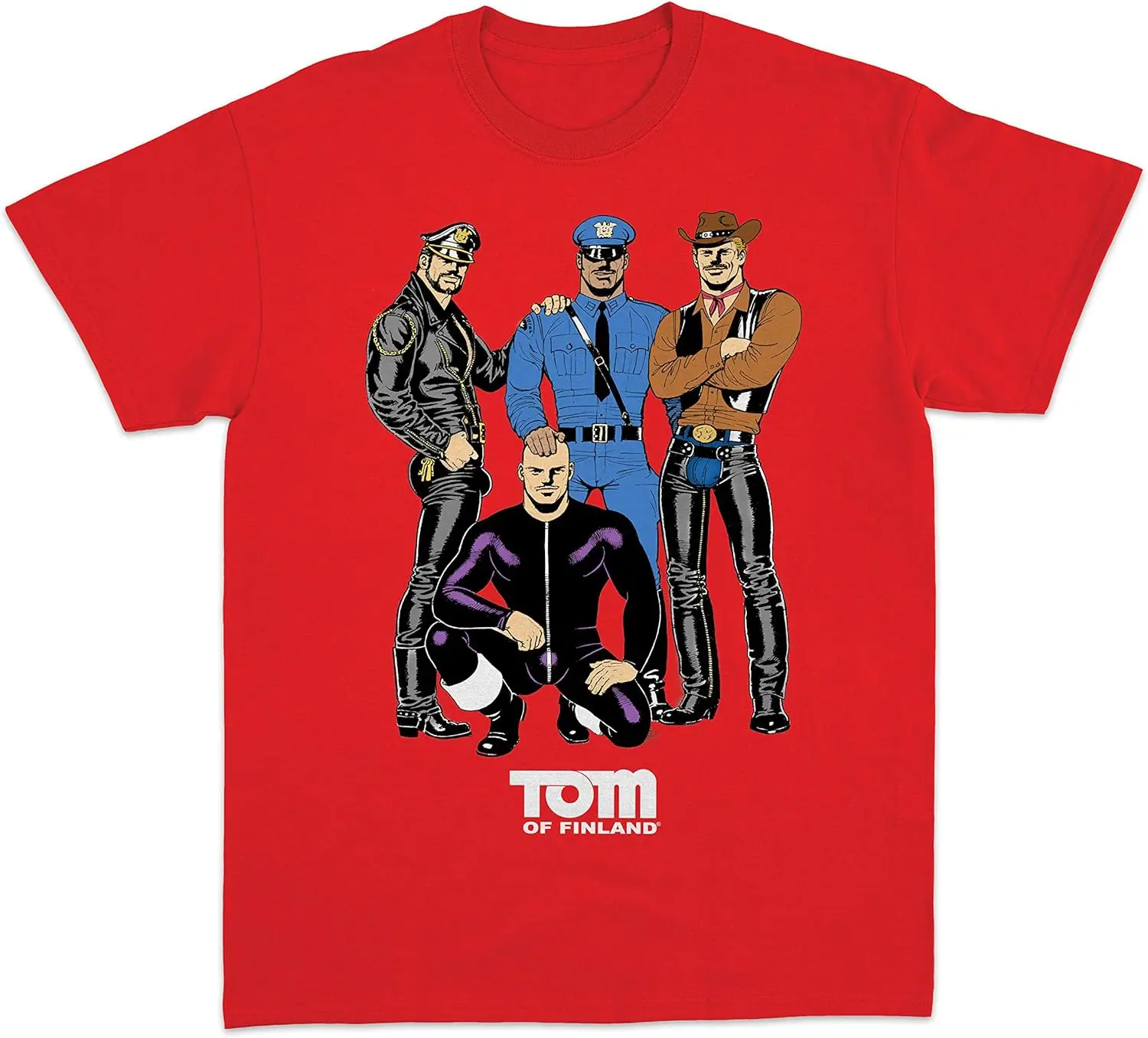 Tom of Finland T Shirt Cotton fitted comfortable HD pattern men's and women's same top