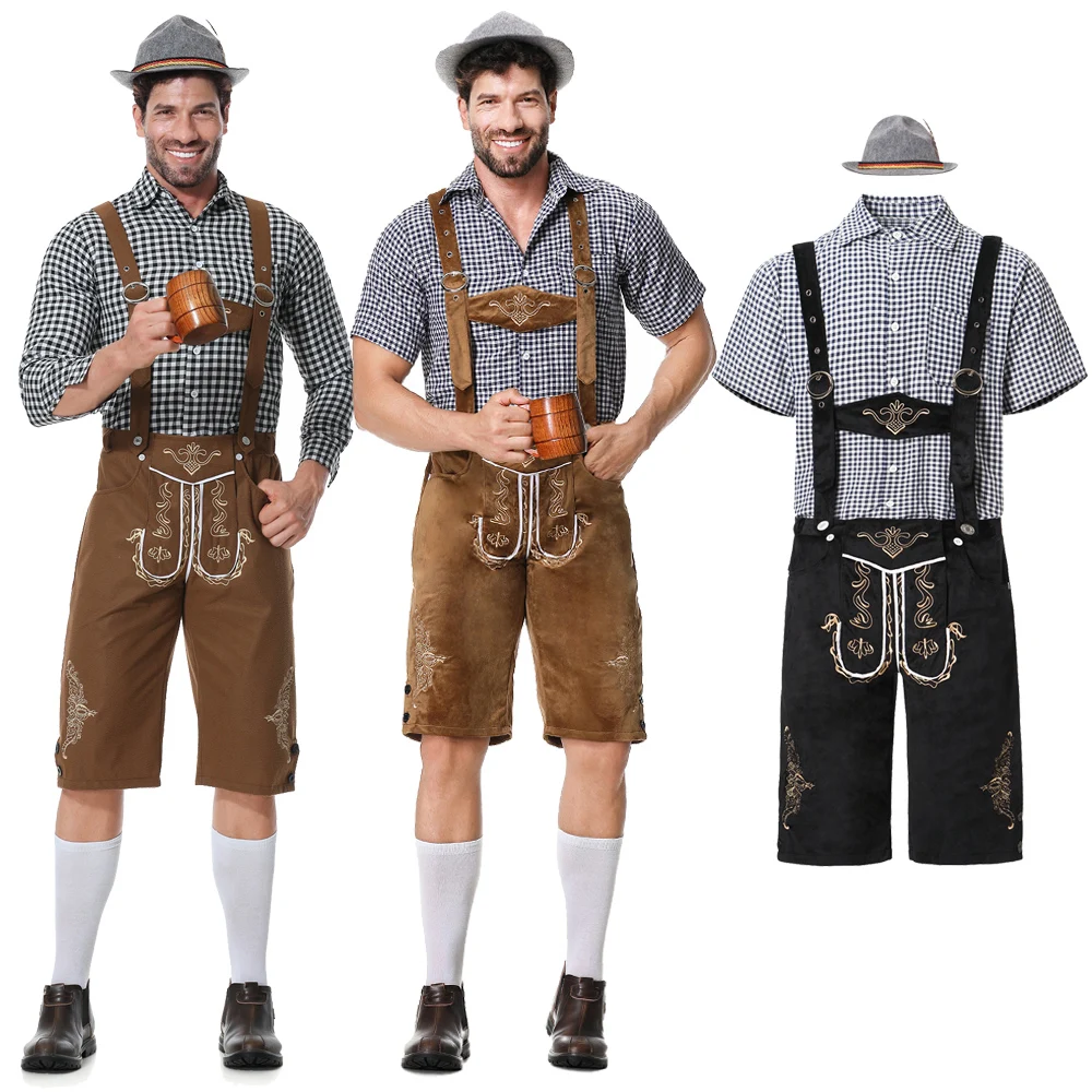 

Germany Oktoberfest Costumes German Bavarian Oktoberfest Traditional Adult Men's Beer Costume Men Cosplay Outfit