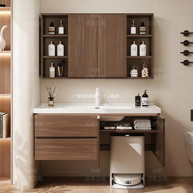 Medieval style sweeping robot base station feng shui  bathroom  ceramic integrated basin toilet washbasin