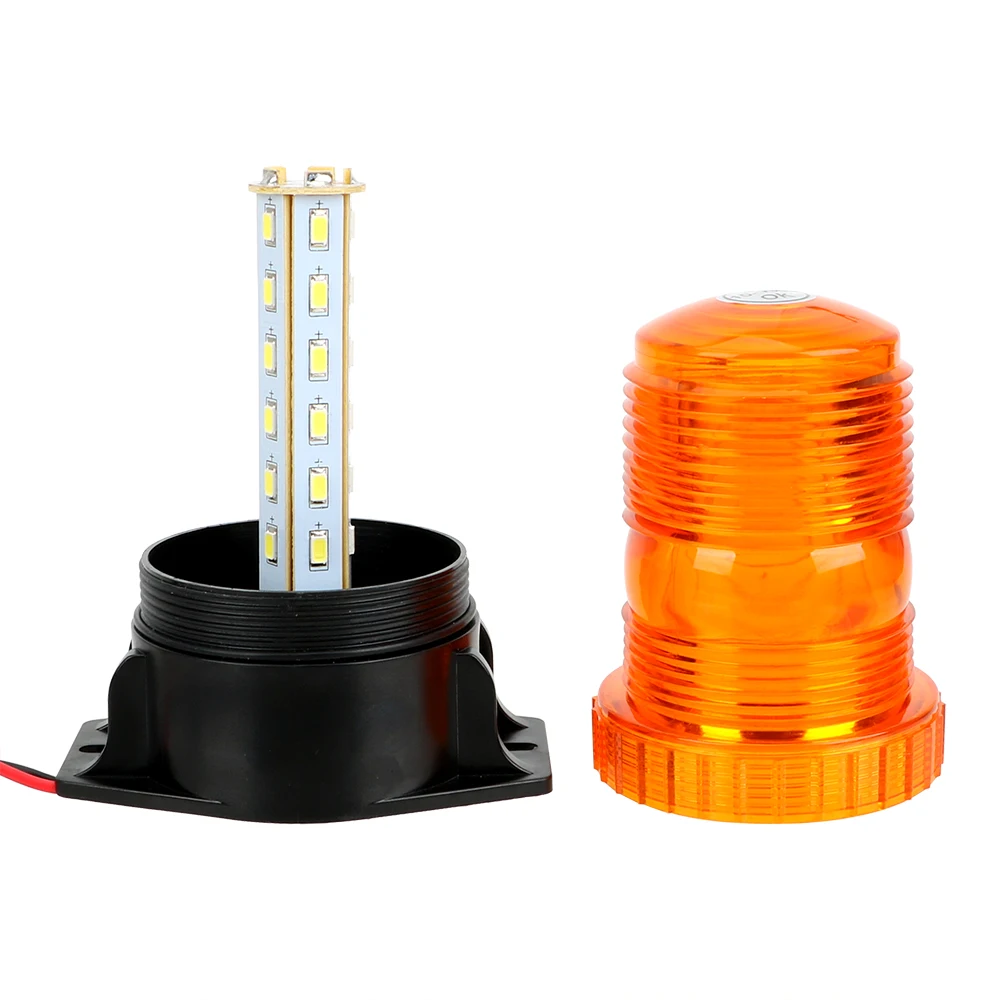 Amber Auto LED Flashing Strobe Beacon Emergency Warning Light DC 12V Flashing Lamp Universal Truck Car Accessories