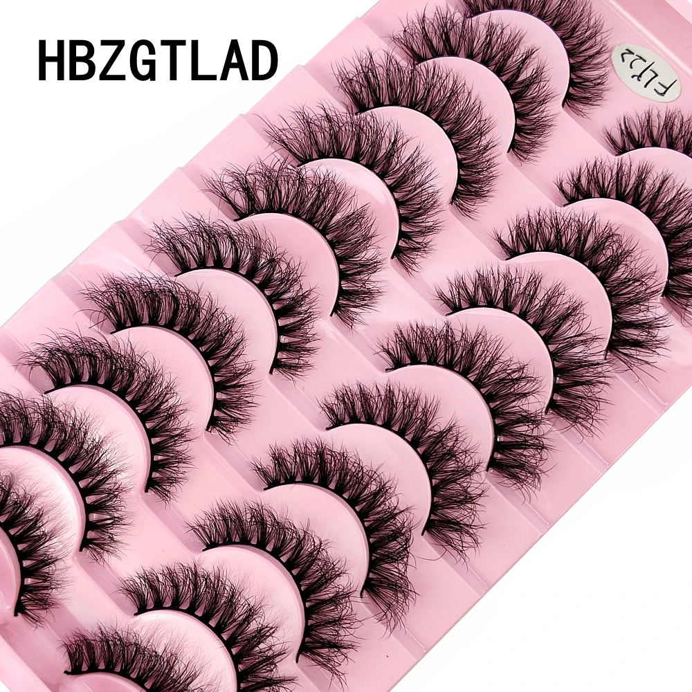 HBZGTLAD 10 Paar 3D Kunstnerz-Wimpern Flauschig Weich Voll Dick Natürlich Lang Falsche Wimpern Lockige Wimpern Großhandel Wimpern – Detail 22
