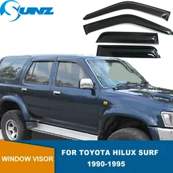 Side Window Deflectors For Toyota Hilux Surf 1990 1991 1992 1993 1994 1995 Black Window Visors Sun Rain Guards Deflectors SUNZ