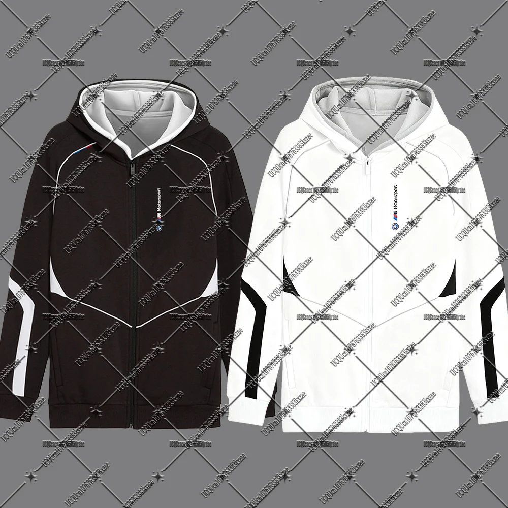 

Autumn Winter New BMW Zipper Coats Men Women Racing Zipper Long Sleeve Sweatshirts BMW Motorcycle Zip Up Hoodies Christmas Gifts