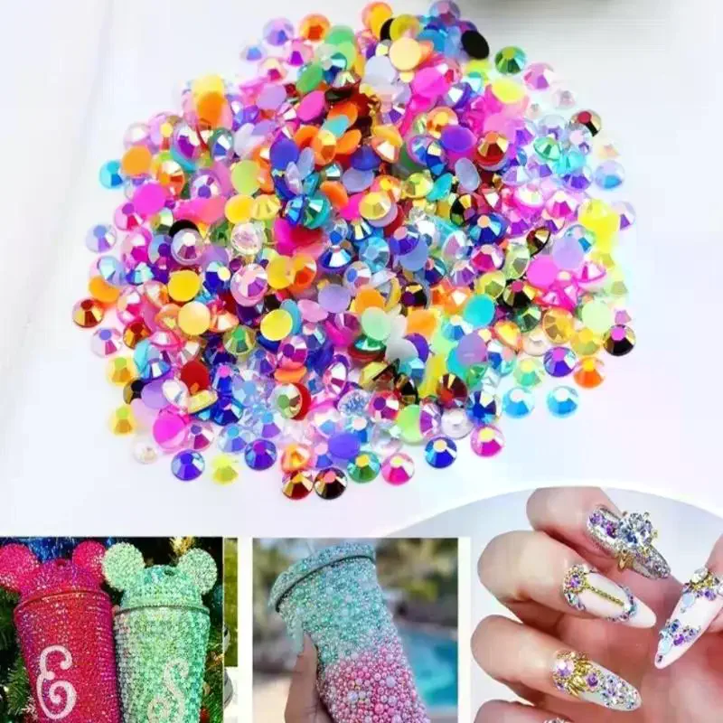 15 Colors Resin Rhinestone Bedazzling Kit Jelly Rhinestone Kit For Bedazzling Flatback Gems For Clothes Nail Book DIY