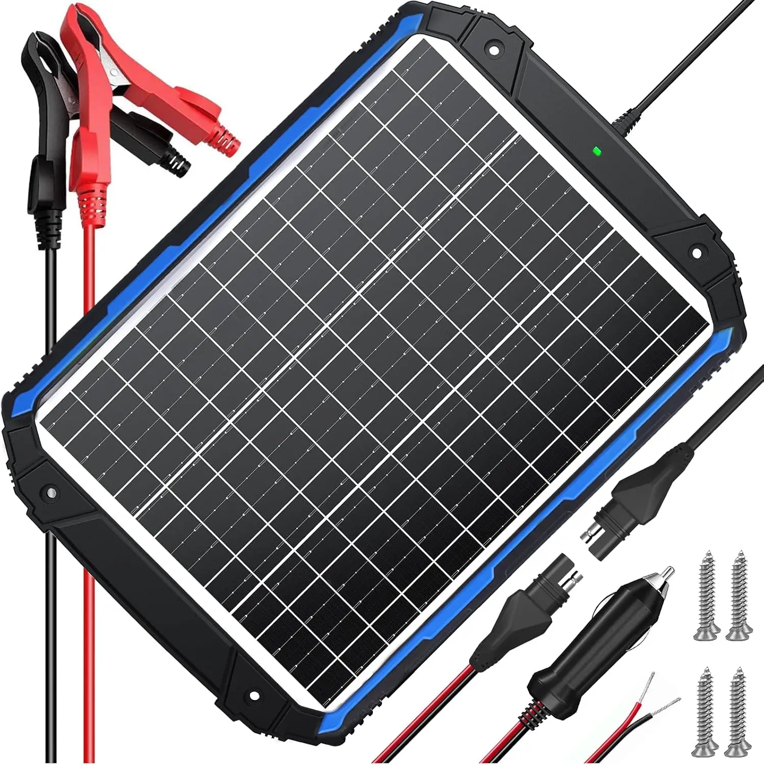 25W 12V Solar Panel PRO, Built-in Intelligent MPPT Controller, Waterproof 12 Volt 25 Watt Solar Panel Battery Trickle Charger