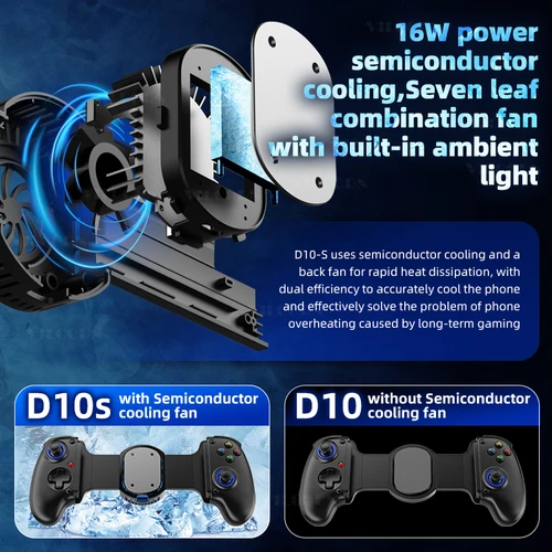 Imagen 2 del producto Mando inalámbrico D10/D10S para tableta, Gamepad para Android/IOS/Switch/PS3/PS4, Joystick de estiramiento con M1M2