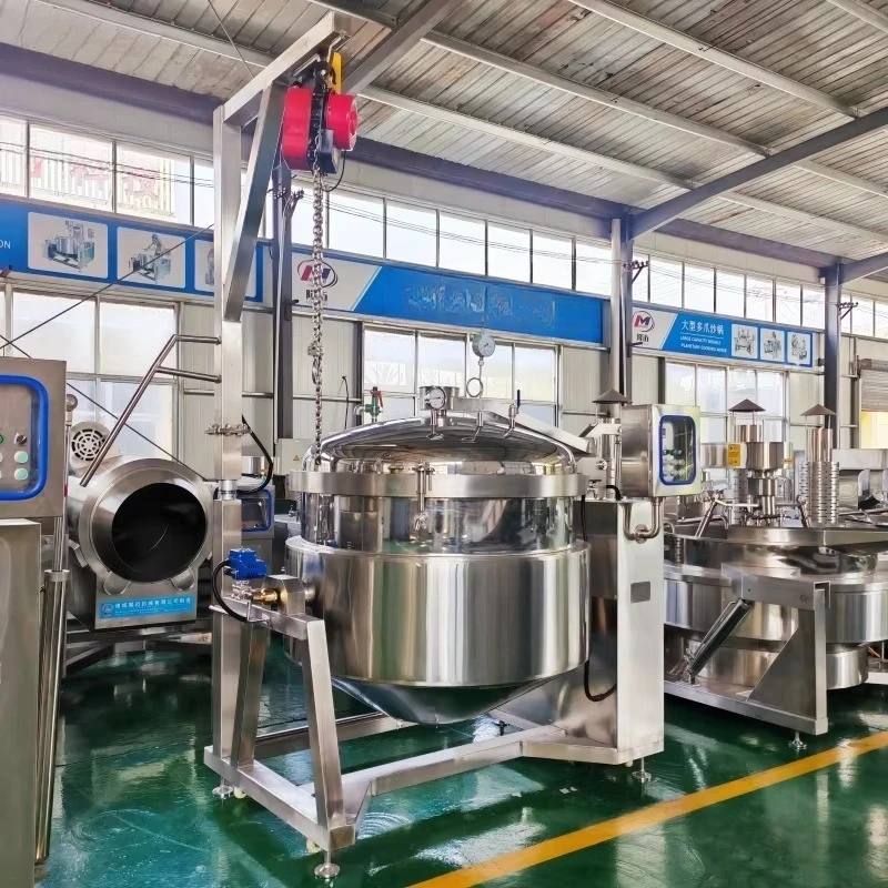 100L-1200L Stainless Steel Gas Pressure Cooking Pot Customized Industrial Commercial Large Meat and Beans High Pressure Cooker