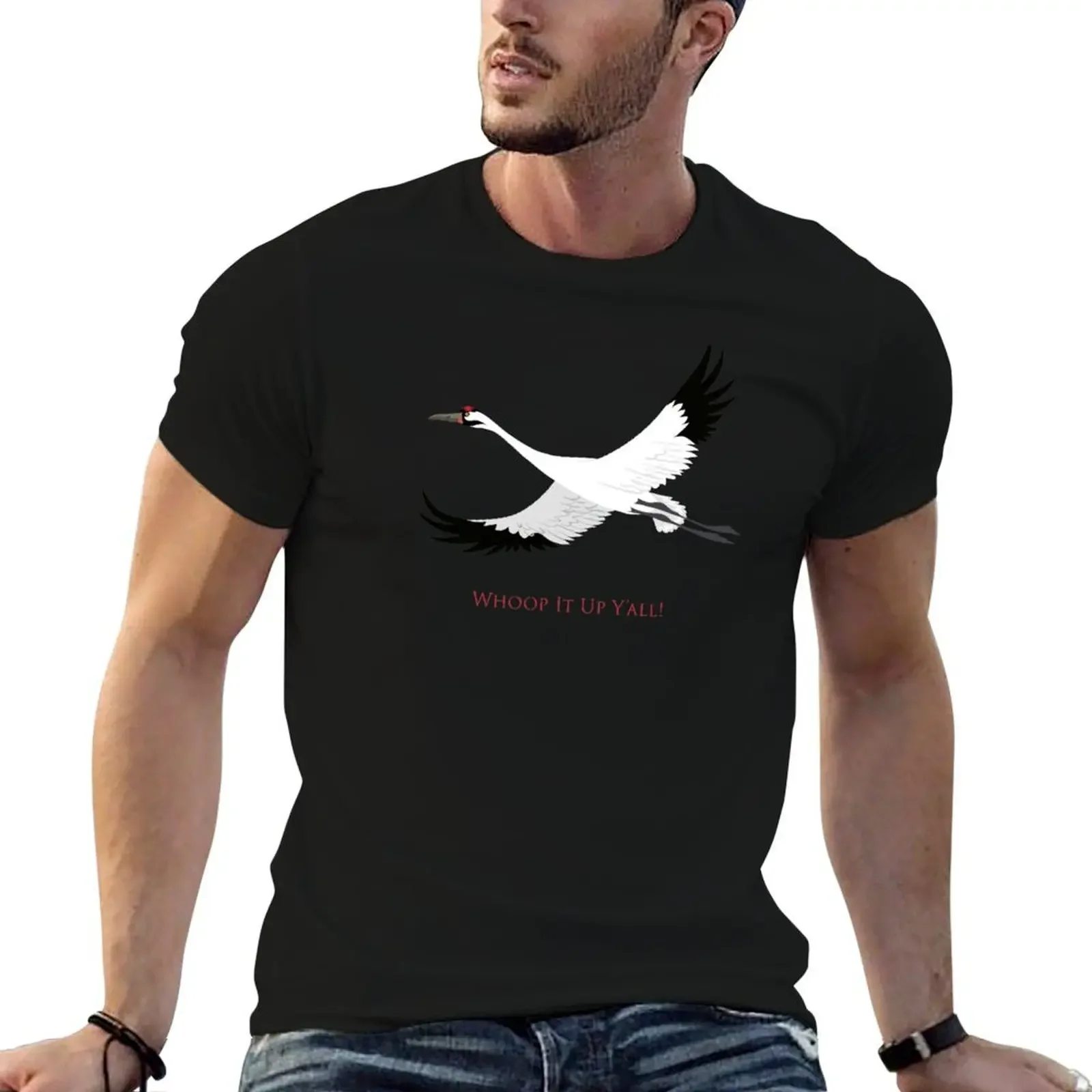 Whooping Crane - Whoop It Up Y'All T-Shirt customs blanks Men's t-shirts