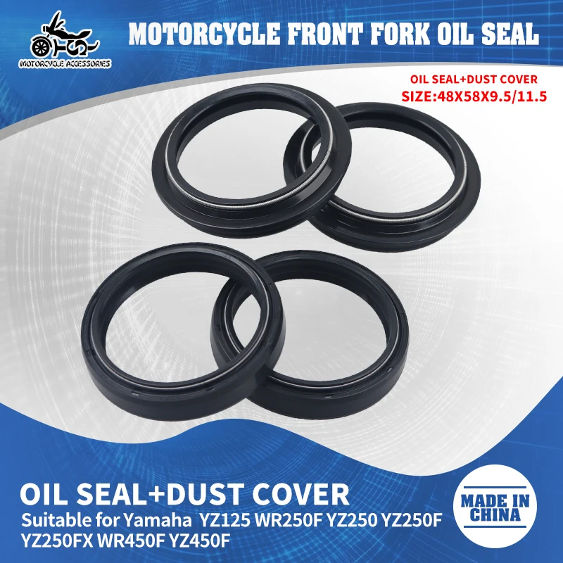 SJ 48x58x9.5/11.5 Motorcycle Accessories Front Shock Absorber Oil Seal Or Dust Seal Ring For Yamaha YZ250F YZ250FX WR450F YZ450F