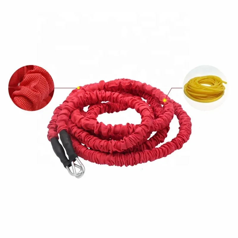 Customized Red Yoga Elastic Ropes Indoors Yoga Resistance Band Fitness Training Belt