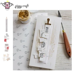 Piggy Craft metalowe matryce do wycinania matryce do wycinania Stamp mail Seria Scrapbook papier rzemieślniczy nóż forma ostrze dziurkacz szablony matryce