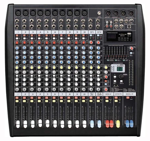 

Professional 12-Channel 32-DSP USB & Bluetooth Digital Audio Mixer Console Surround Sound 5-Band EQ 3-Year Warranty For Stage