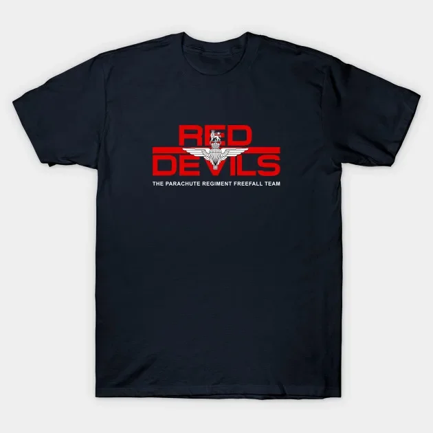 British Military Airborne Red Devils Parachute Team T-Shirt 100% Cotton O-Neck Short Sleeve Casual Mens T-shirt Size S-3XL