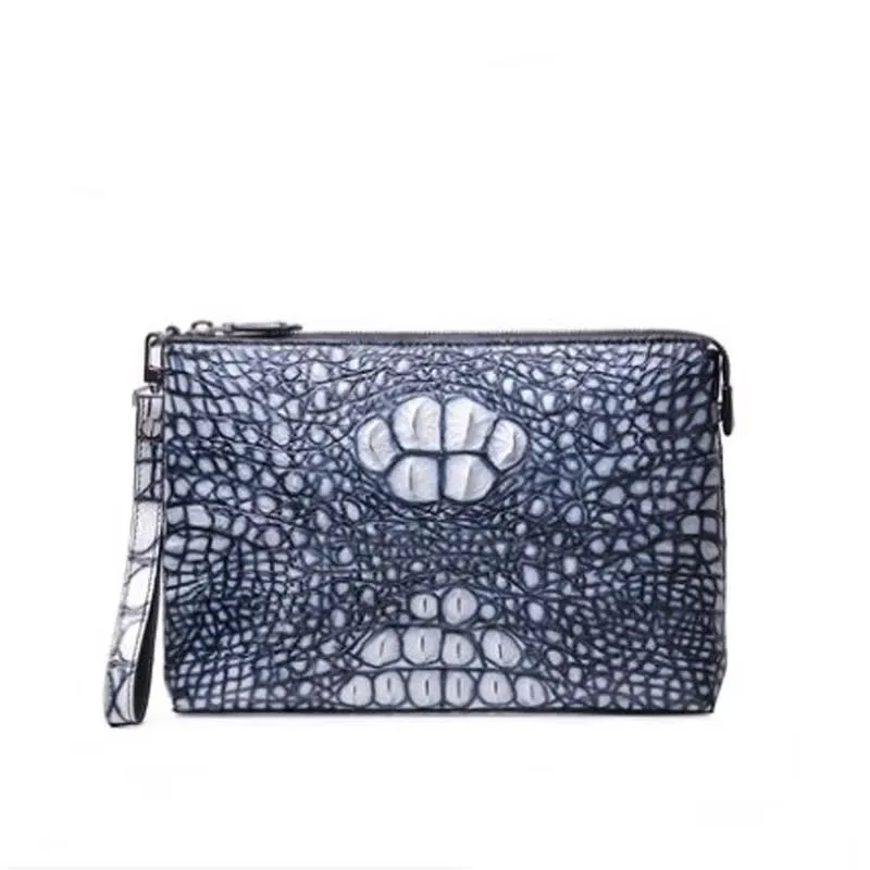 

ouluoer crocodile bag male handbags large capacity business male zipper Long