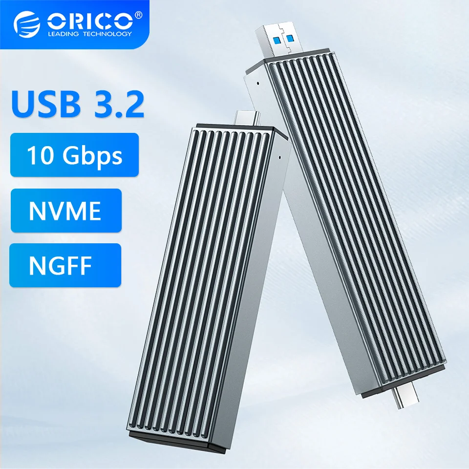 

ORICO Dual Protocols M.2 NVME NGFF SATA Enclosure USB A Type C SSD External HD Hard Drive Case M2 Gen2 Storage Box for Laptop PC