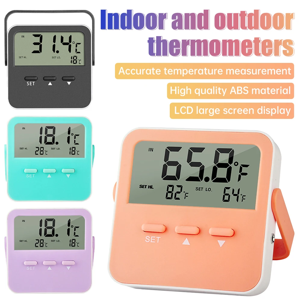 Indoor And Outdoor Electronic Thermometer Fish Tank Aquarium Mini Thermometer Crawling Pet Refrigerator Cold Storage Thermometer