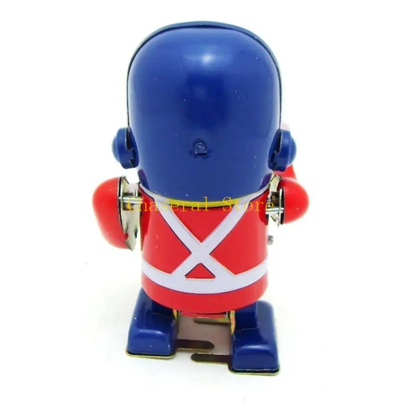 E7CE Classical Tinplate Drummer Robot giocattolo ideale per casa o caffetteria