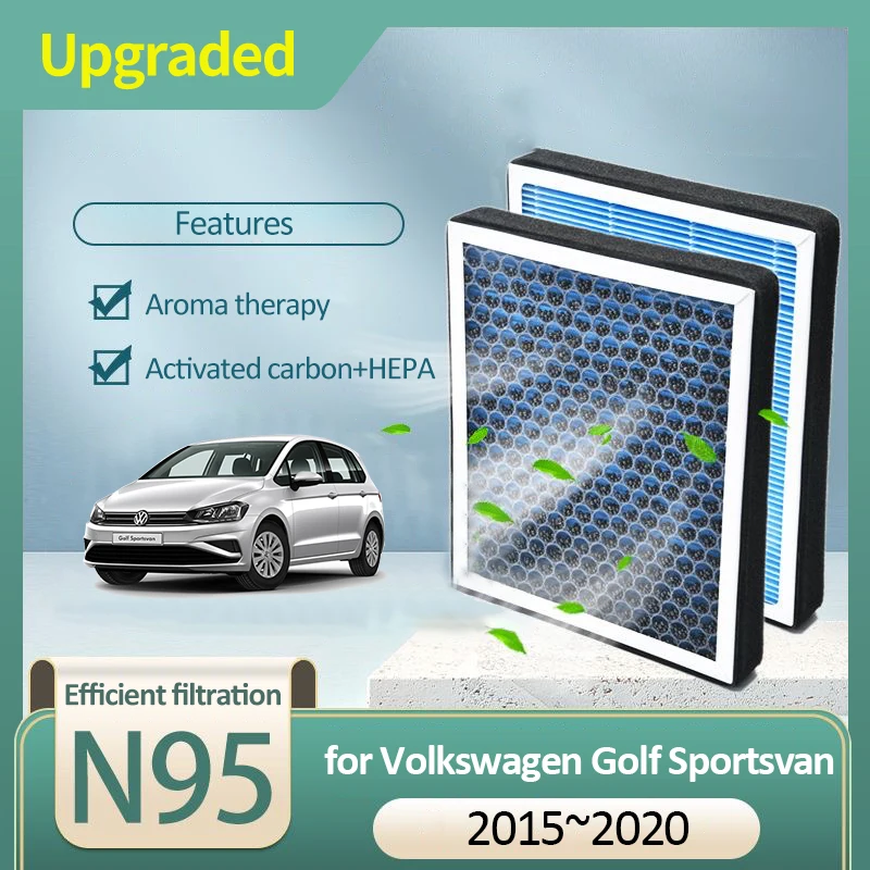 Activated Carbon Air Filter for Volkswagen VW Golf Sportsvan 2015 2016 2017 2018 2019 2020 5QD819653A Accessories Vehicles Parts