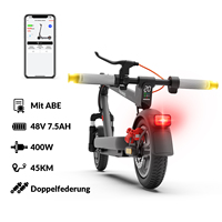 5TH WHEEL 48V 7.5AH Electric Scooter with German ABE, 400W Motor, 40km Range for Adults, 120kg Load