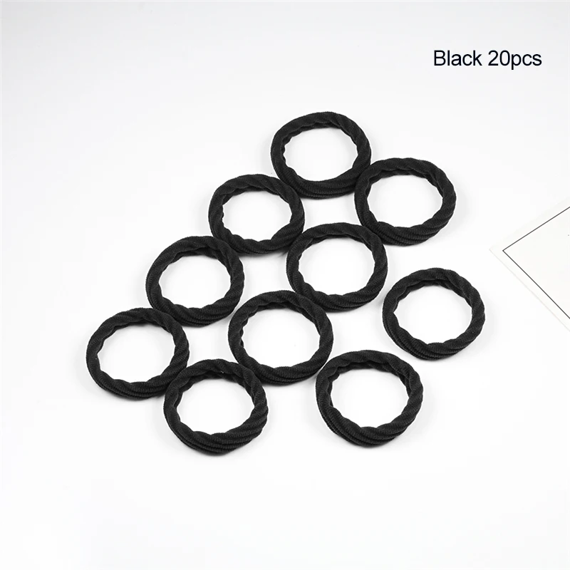 20PCS Simple Basic Elastic Hair Bands Ties
