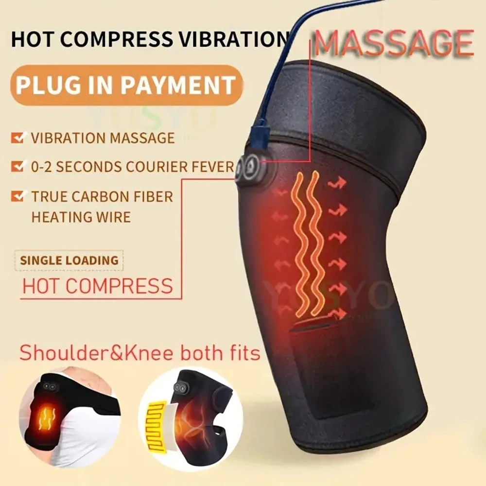 Elektrische kniemassager Verwarming Schouderbrace Kniesteunriem Heet kompres Beenbeugels Pads Elleboog Massages Protectors Relax