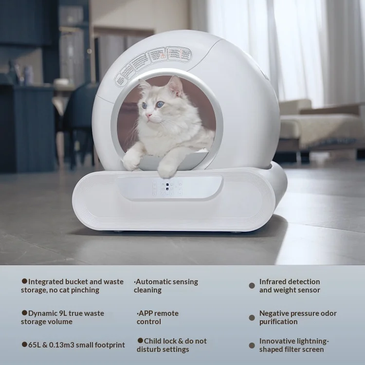 Caja de arena automática autolimpiable para gatos de interior, con app - imagen 5