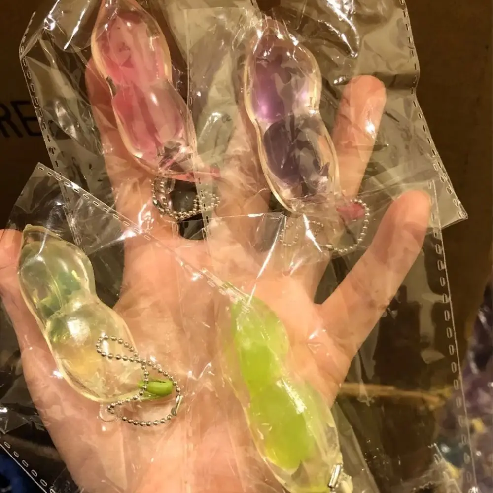 

Durable Bean Anti-stress Fidget Toy Anti-stress TPR Bean Pendant Squeeze Bean Gifts