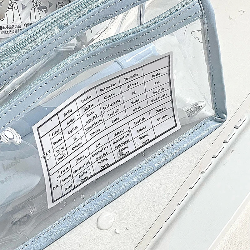 กระเป๋าดินสอแบบโปร่งใสความจุสูง1ชิ้น, กระเป๋าใส่ดินสอแบบเรียบง่ายพกพาอุปกรณ์การเรียนกระเป๋าใส่เครื่องเขียนกล่องใส่ปากกา