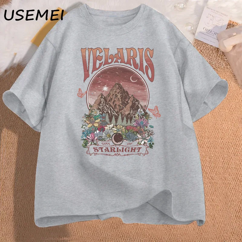 Velaris City of Starlight ACOTAR T Shirt Women Casual The Night Court T-Shirt Bookish SJM Merch Tshirts Cotton Short Sleeve Tees