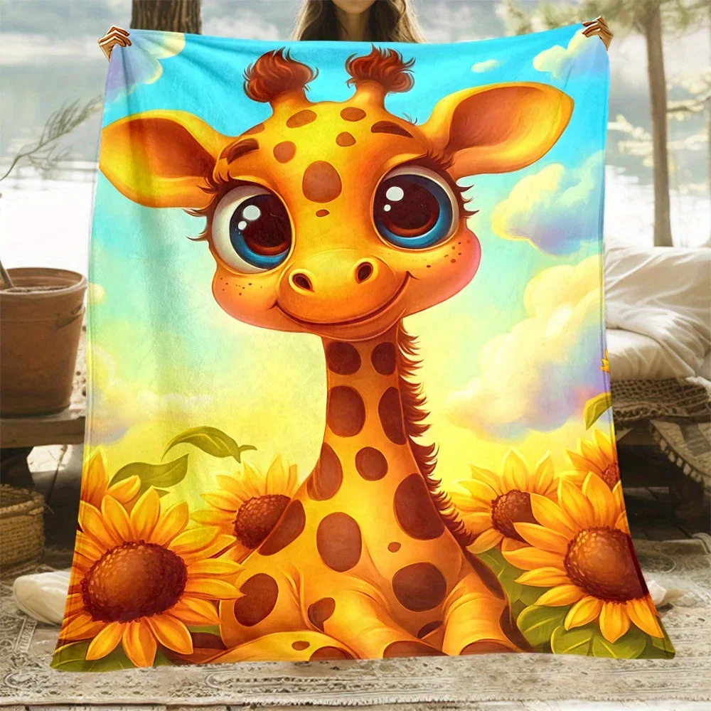 cobertor-de-pelucia-fofo-com-estampa-de-girafa-e-campo-de-girassois-para-criancas-presente-macio-com-estampa-de-animais-para-bebes-roupa-de-cama-para-bercario