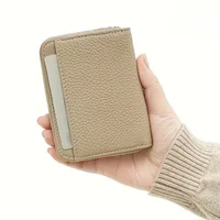New Simple PU Leather Women Men Coin Purse Zipper Mini Wallets Portable Multi-coin Slots Money Bag Card Holder Short Purse - Image 2